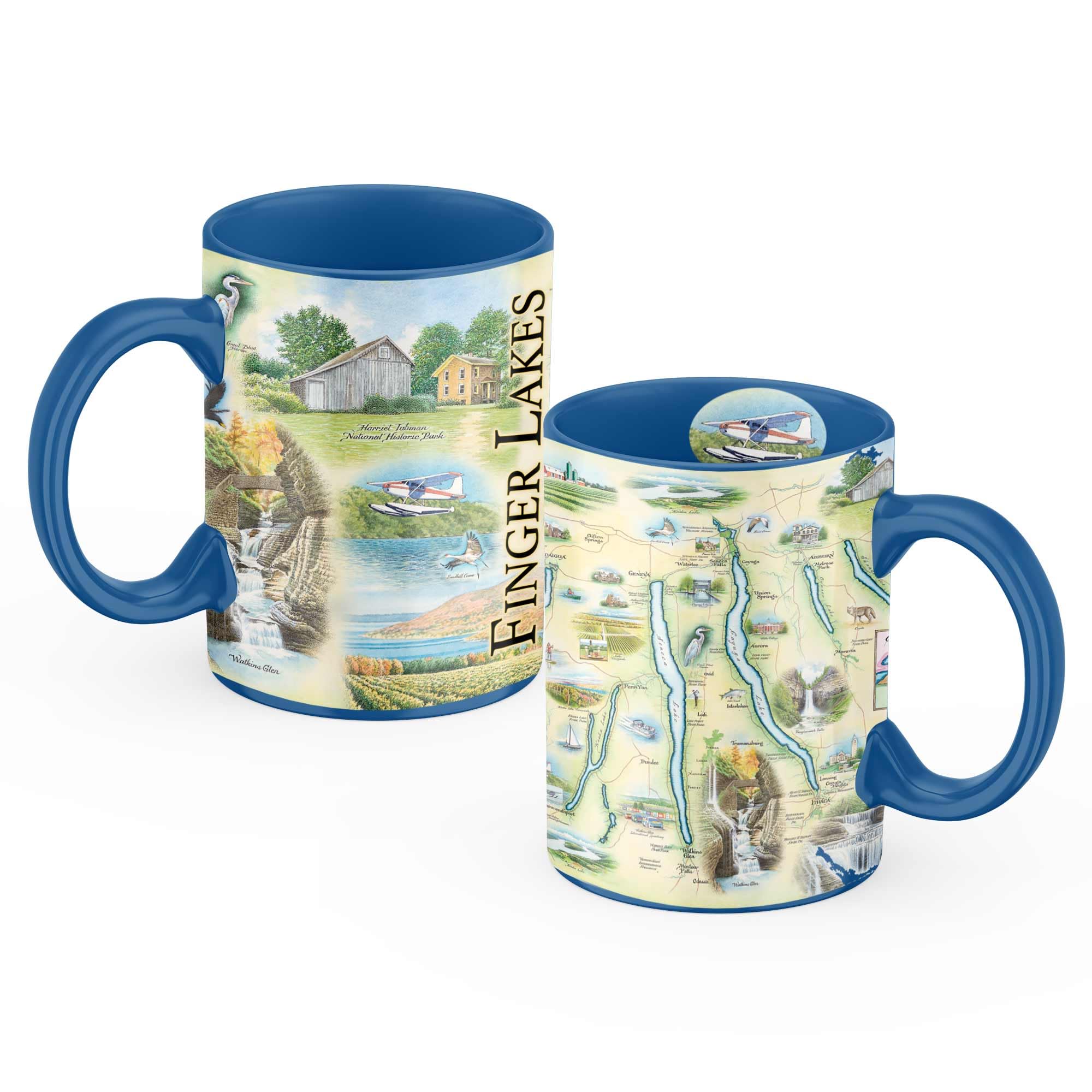 Amazon.com | Xplorer Maps Finger Lakes, New York Map Ceramic Mug